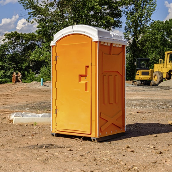 how often are the porta potties cleaned and serviced during a rental period in Silver Lakes CA